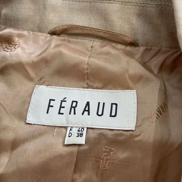 Louis Feraud Vintage 80’s Women's Beige Skirt Suit Size 40/8 Dynasty Retro Chic - Picture 15 of 16